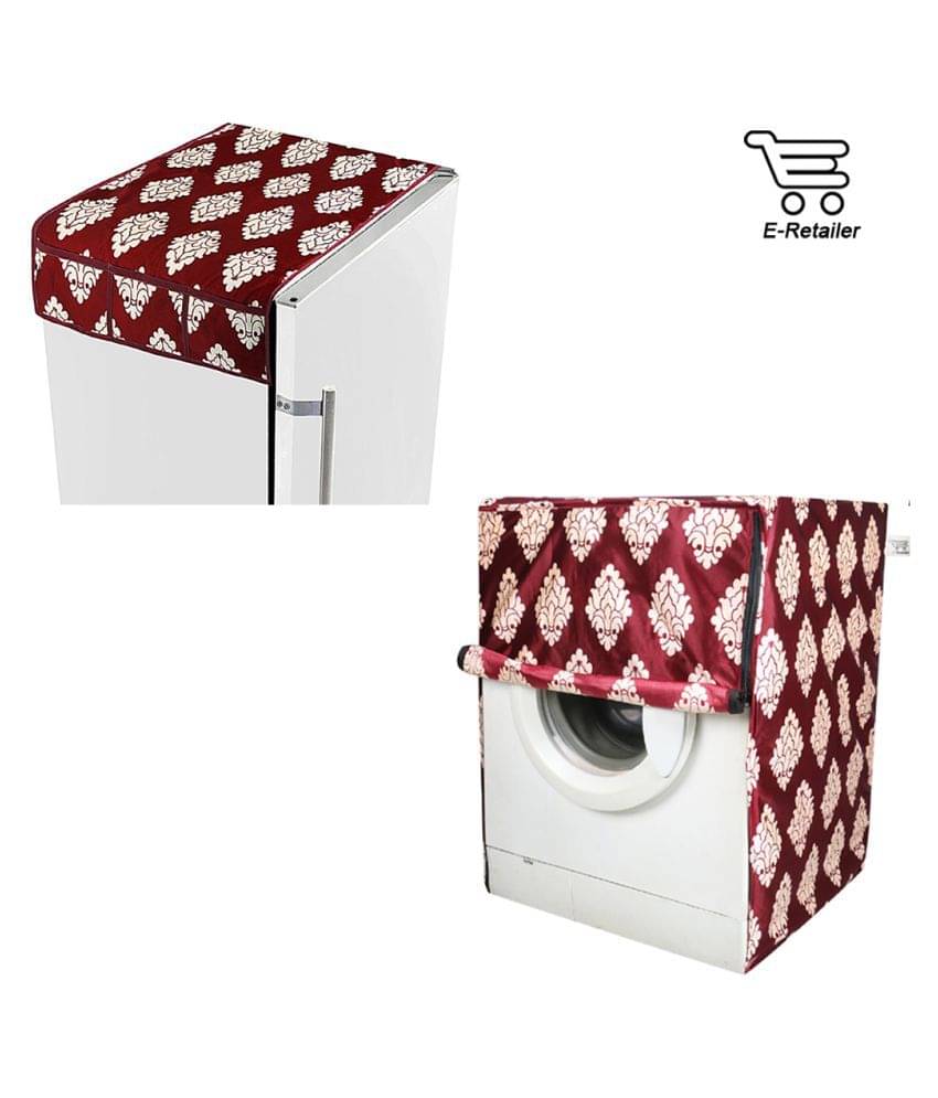     			E-Retailer Set of 2 Poly-Cotton Multi Fridge Top Cover