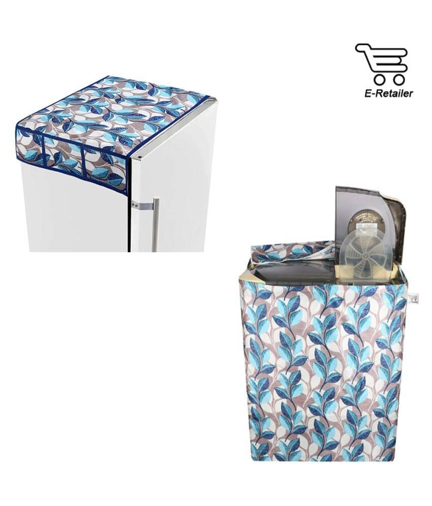 E-Retailer Set of 2 Poly-Cotton Multi Fridge Top Cover E-Retailer Set of 2 Poly-Cotton Multi Fridge Top Cover