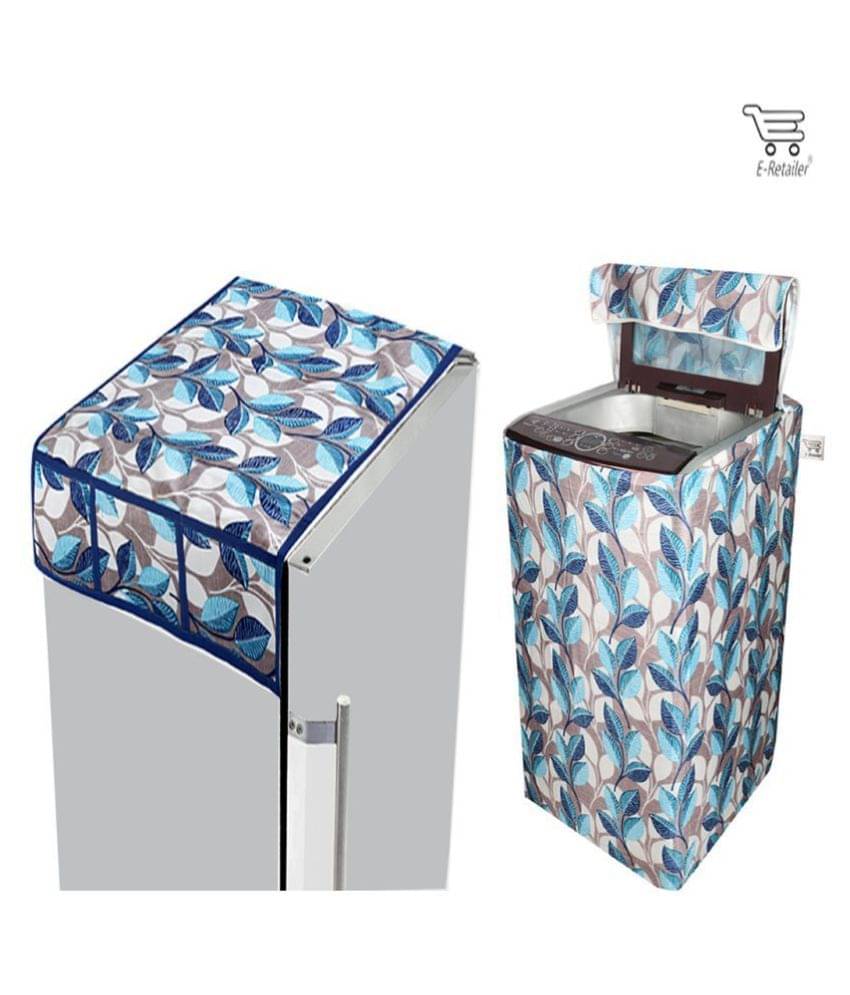     			E-Retailer Set of 2 Polyester Multi Fridge Top Cover