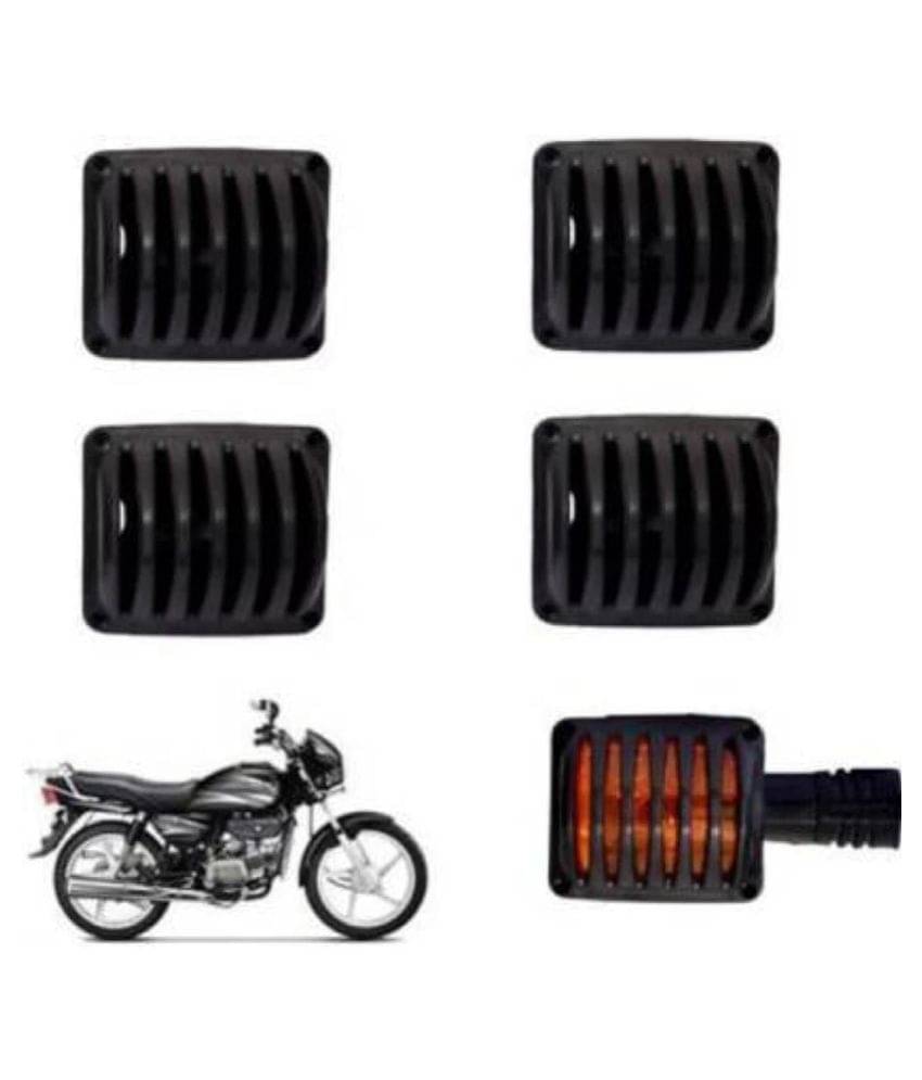     			PURE BIKING Splendor Indicator Grill Set of 4 (Black)