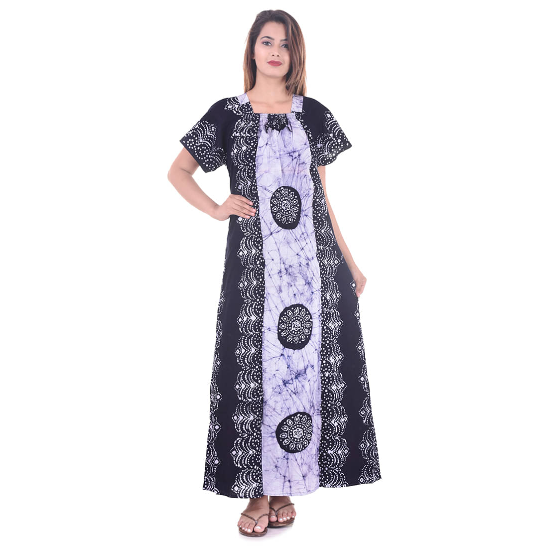 Raj Cotton Nighty & Night Gowns - Blue Raj Cotton Nighty & Night Gowns - Blue