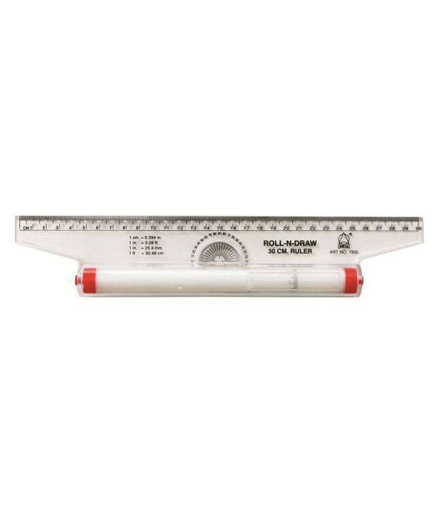     			Roll-n-draw Ruler Scale 30 cm, Multi-use tool ideal for drawing vertical lines, horizontal lines, parallel lines, engineering scale, drawing scale
