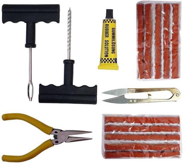     			delhideals Tubeless Tyre Puncture Repair Kit 5 - 10 Strips