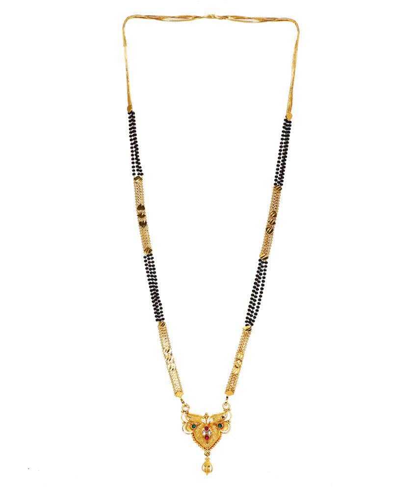 h m product Gold Plated Letest & Designer Mangalsutra For Women-100254