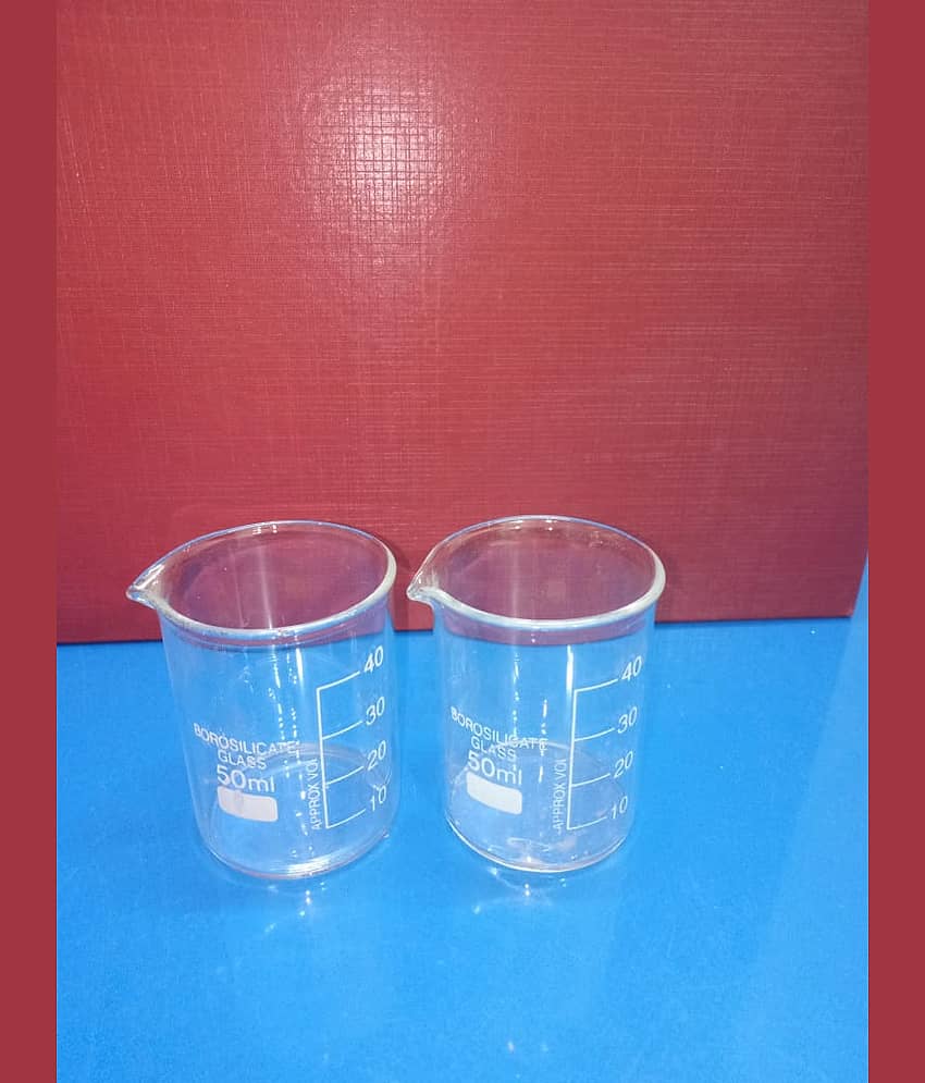 GLASS BEAKER 50ml pack of 2 pcs - Stationery | Buy online on ZillyBuy