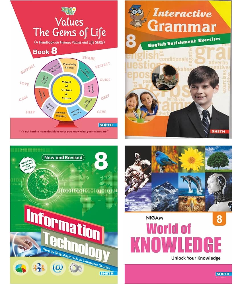 Self Enhancement Workbooks for Students Grade 8 Combo Book Set (Set of 4)