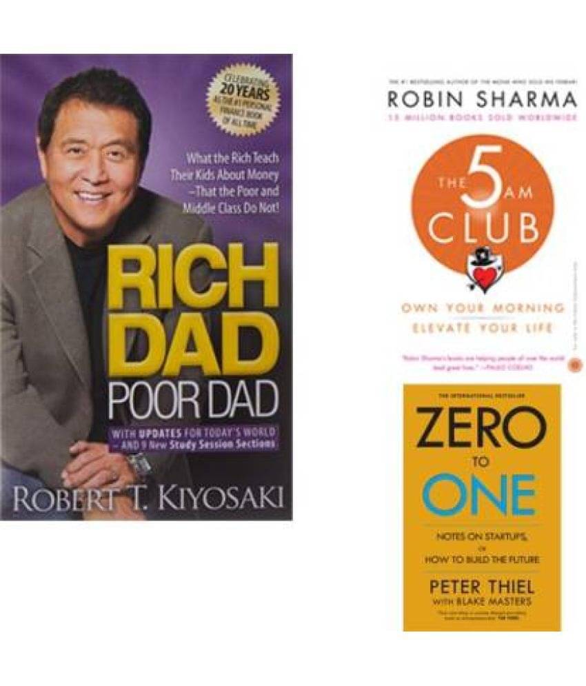     			Combo Of Rich Dad + 5 Am Club + Zero To One (Paperback, Generic)