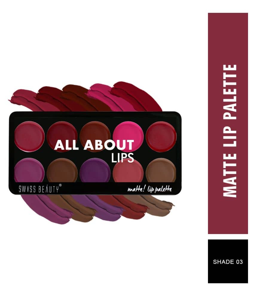 Swiss Beauty Matte Lip Palette (Shade-3), 10gm