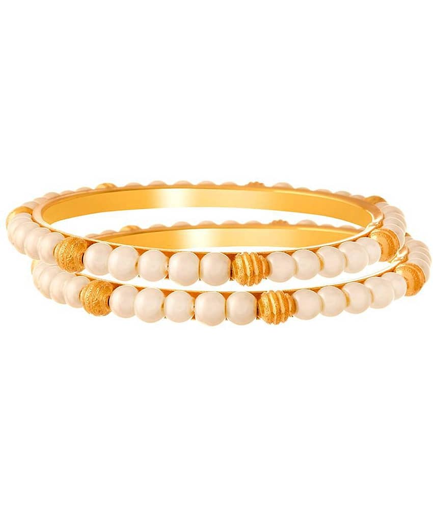 JFL - Traditional Ethnic One Gram Gold Plated Pearl Designer Bangle for Women & Girls - Bangles & Bracelets | Buy online on ZillyBuy