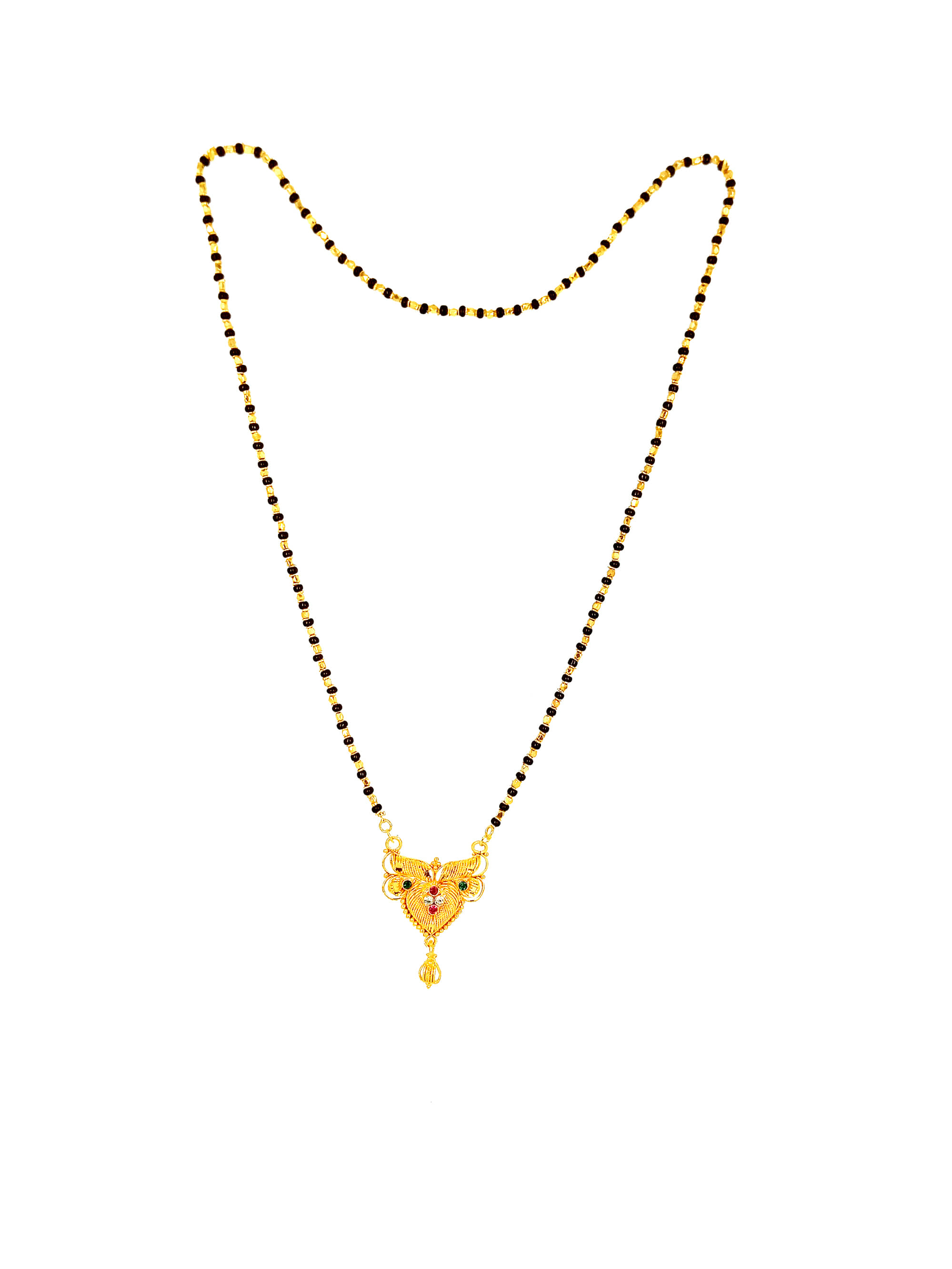 shankhraj mall gold plated fancy new mangalsutra-100297