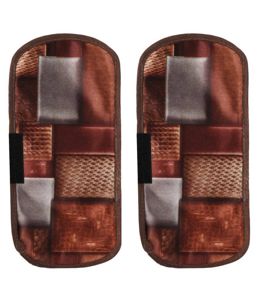 E-Retailer Set of 2 Polyester Brown Fridge Handle Cover E-Retailer Set of 2 Polyester Brown Fridge Handle Cover