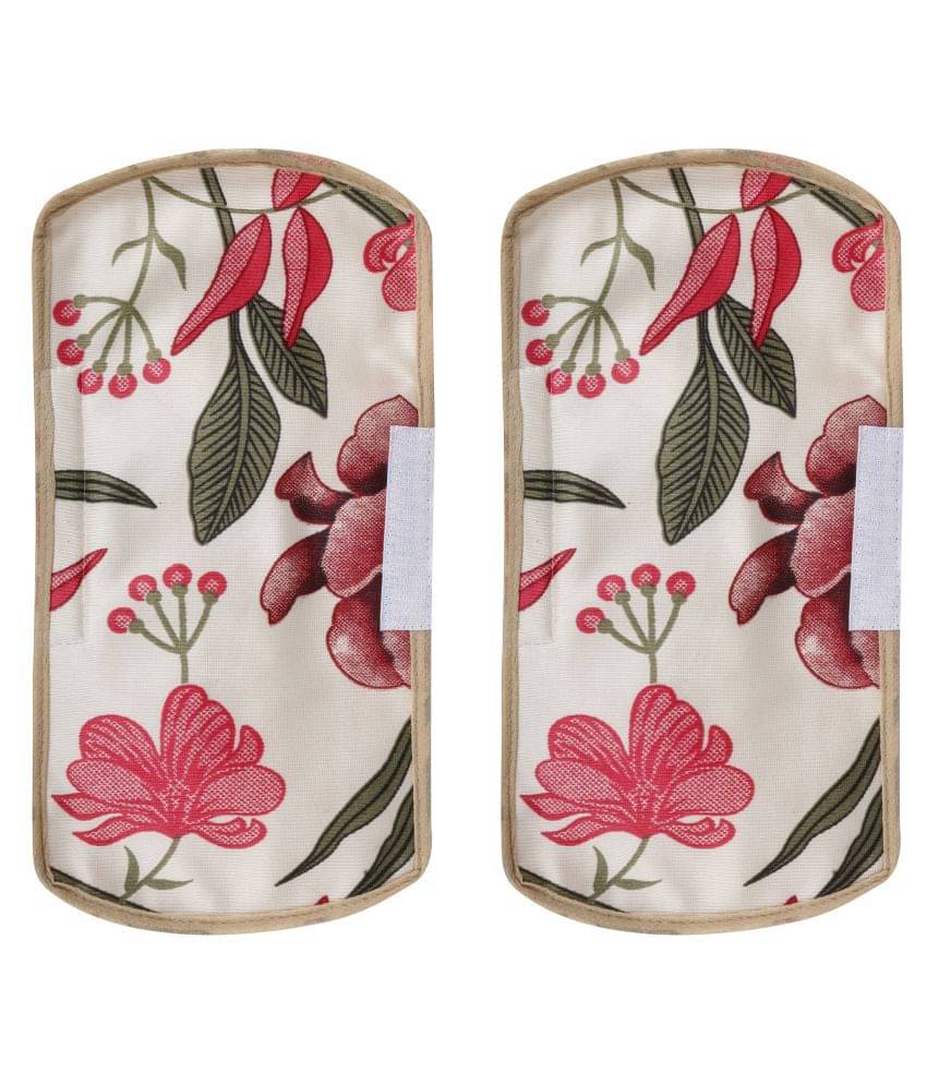 E-Retailer Set of 2 Polyester Red Fridge Handle Cover E-Retailer Set of 2 Polyester Red Fridge Handle Cover