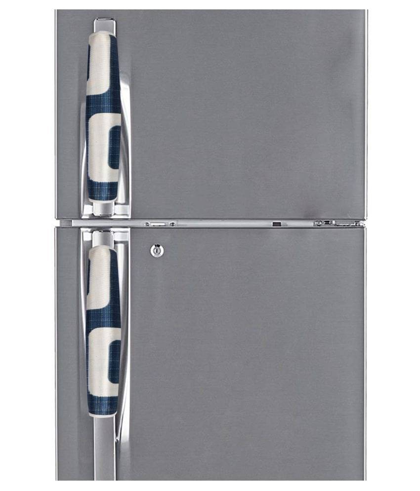 E-Retailer Set of 2 Polyester Blue Fridge Handle Cover E-Retailer Set of 2 Polyester Blue Fridge Handle Cover