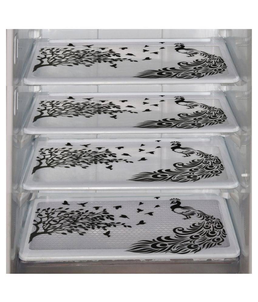     			E-Retailer Set of 4 PVC Multi Fridge Mats