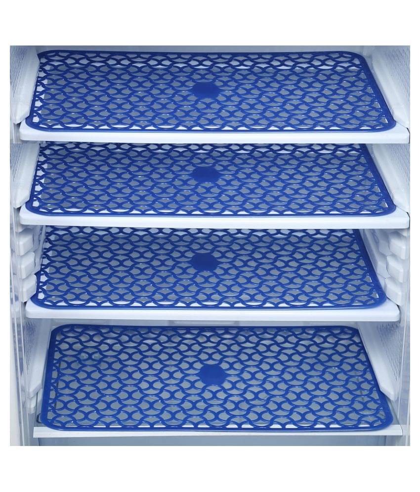 E-Retailer Set of 4 PVC Blue Fridge Mats E-Retailer Set of 4 PVC Blue Fridge Mats