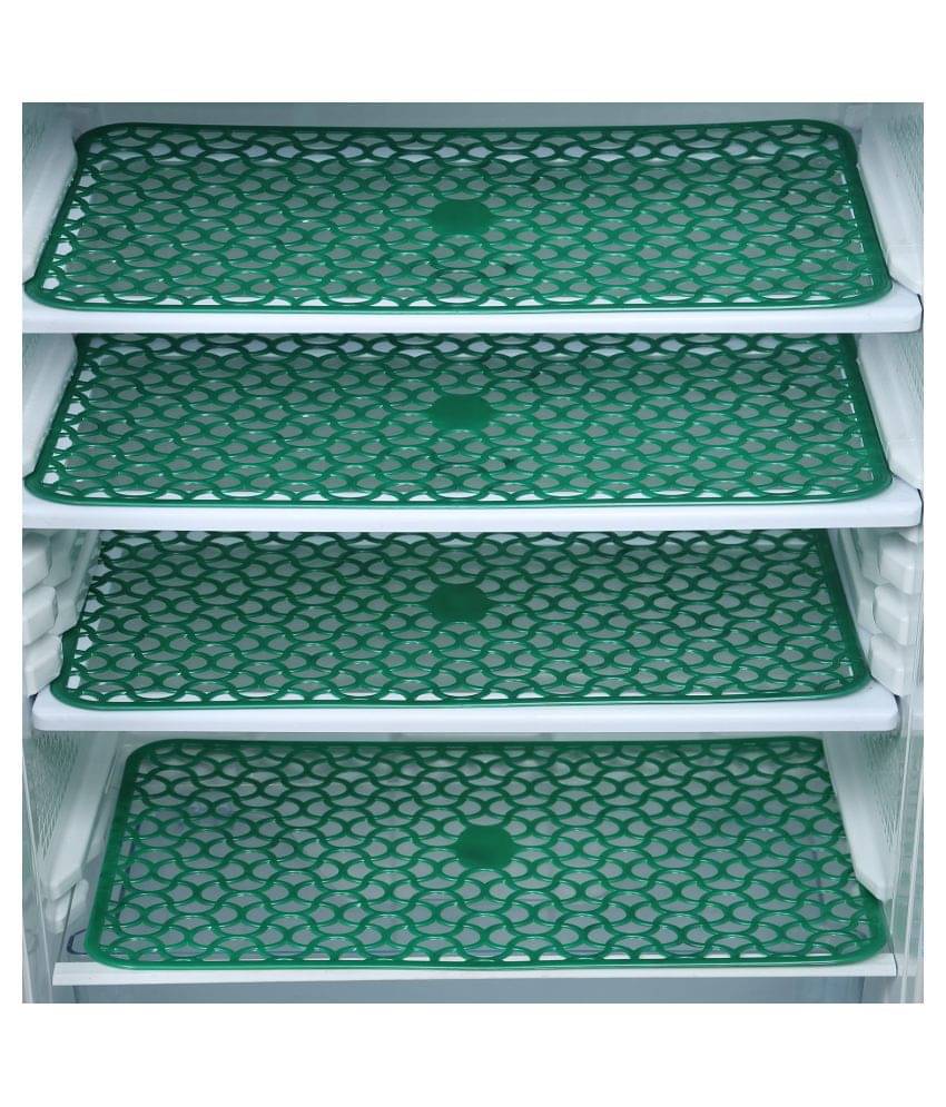     			E-Retailer Set of 4 PVC Green Fridge Mats