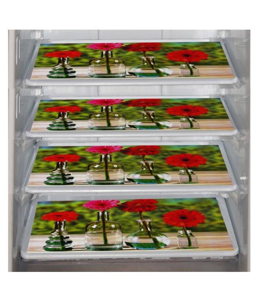 E-Retailer Set of 4 PVC Multi Fridge Mats E-Retailer Set of 4 PVC Multi Fridge Mats
