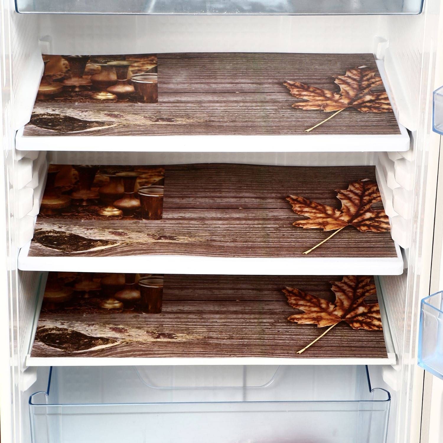 E-Retailer - Brown PVC Fridge Mats (Pack of 6) E-Retailer - Brown PVC Fridge Mats (Pack of 6)