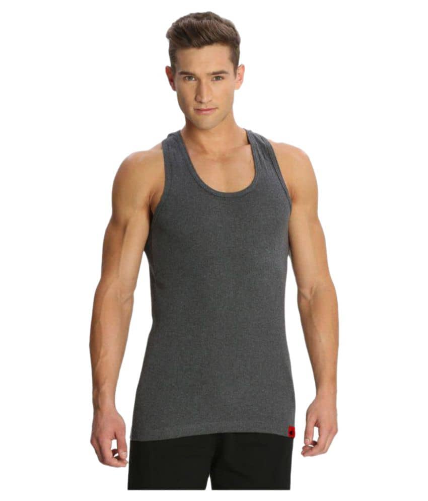 Jockey Charcoal Sleeveless Vests Single - Nightwear & Loungewear | Buy online on ZillyBuy