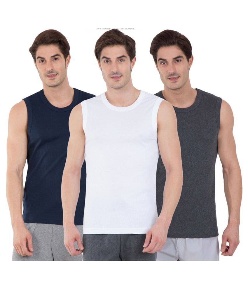     			Jockey Multi Sleeveless Vests Pack of 3