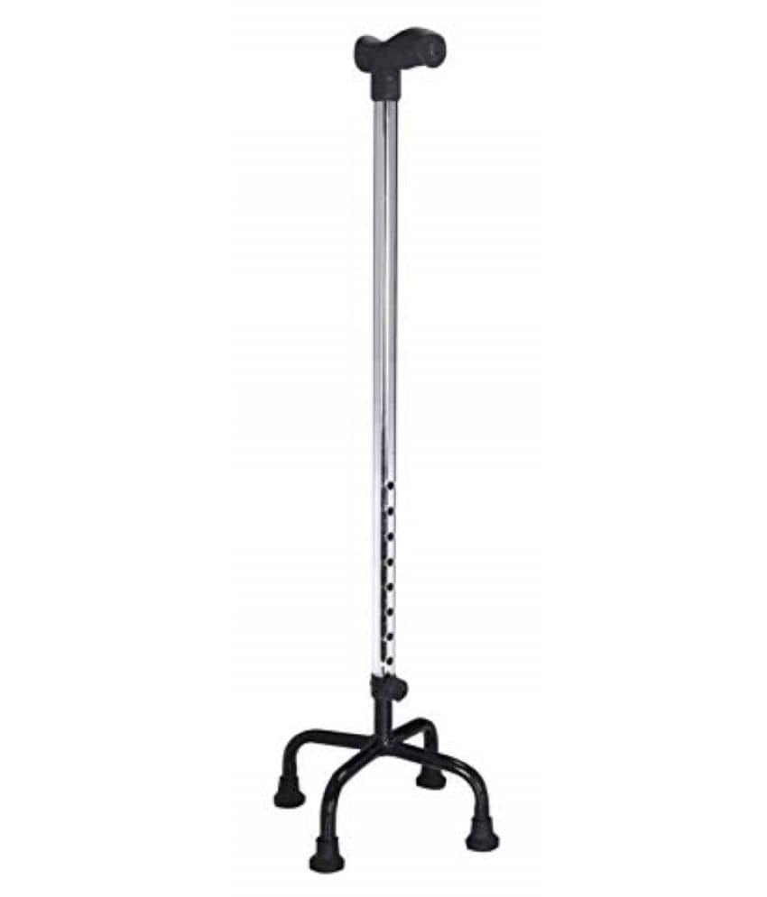 KDS SURGICAL 4 Leg Black Base Steel Walking Sticks