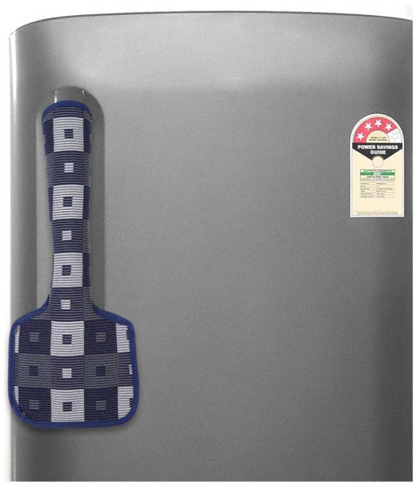 E-Retailer Set of 2 Jute Blue Fridge Handle Cover E-Retailer Set of 2 Jute Blue Fridge Handle Cover