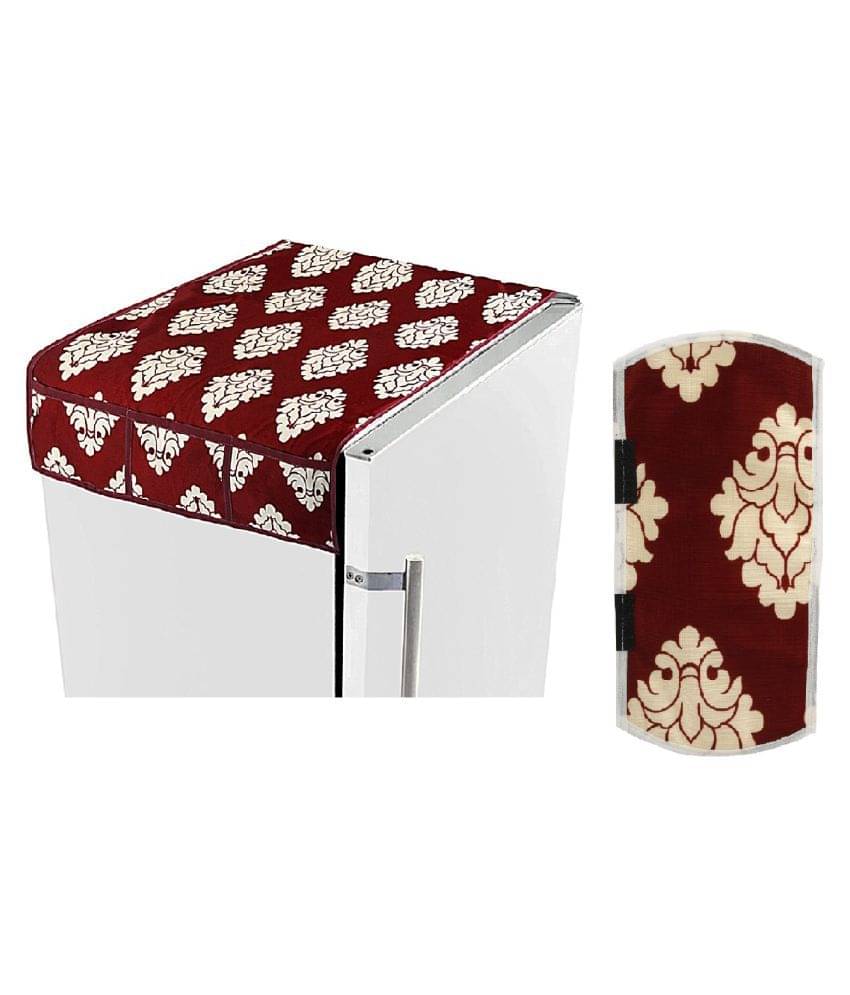 E-Retailer - Maroon Polyester Fridge Top Cover (Pack of 2) E-Retailer - Maroon Polyester Fridge Top Cover (Pack of 2)