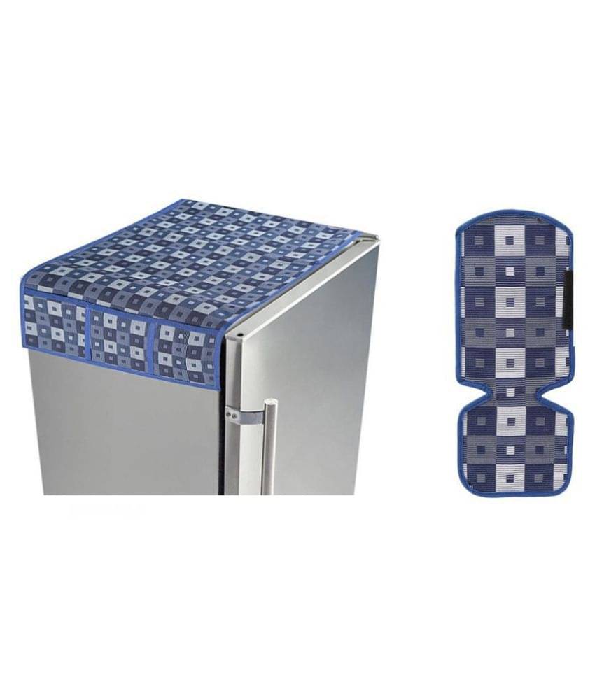 E-Retailer Set of 2 Polyester Multi Fridge Top Cover E-Retailer Set of 2 Polyester Multi Fridge Top Cover