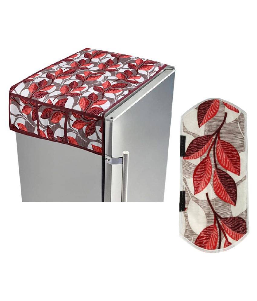 E-Retailer Set of 2 Polyester Pink Fridge Top Cover E-Retailer Set of 2 Polyester Pink Fridge Top Cover