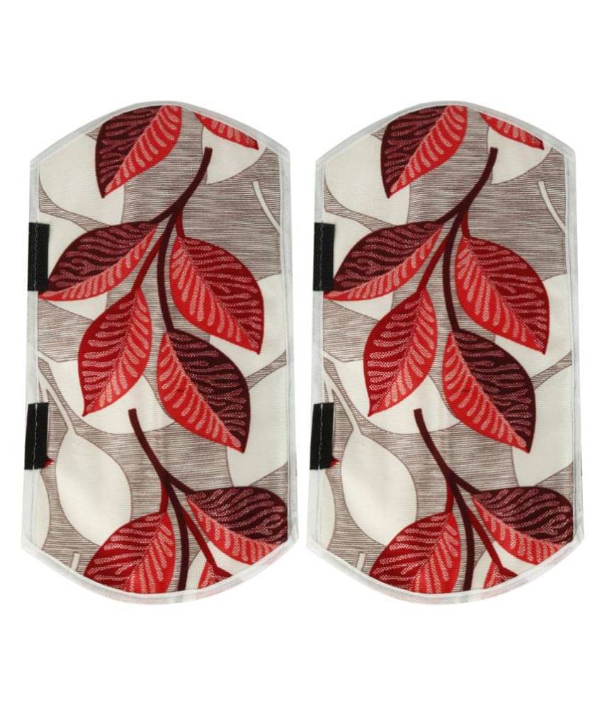 E-Retailer Set of 2 Polyester Red Fridge Handle Cover E-Retailer Set of 2 Polyester Red Fridge Handle Cover