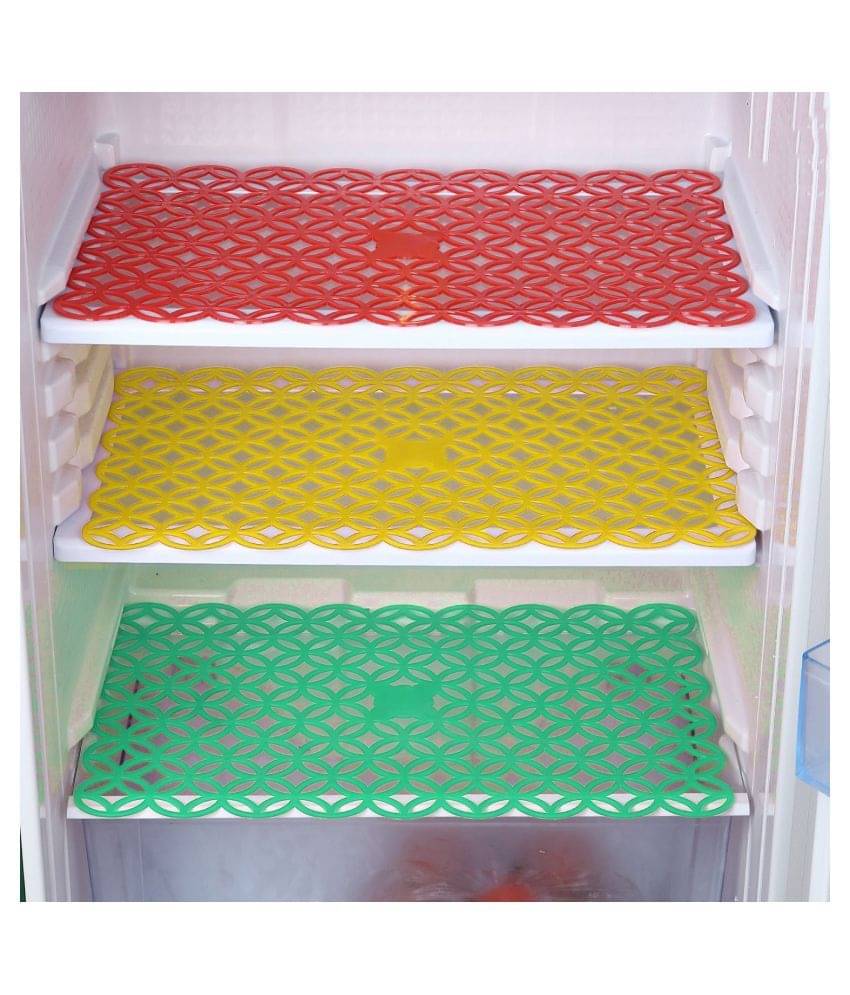     			E-Retailer - Multicolor PVC Fridge  Mats (Pack of 3)