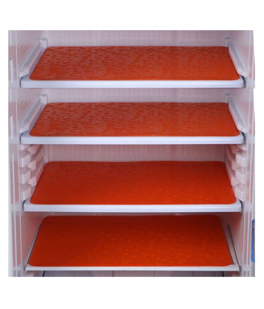 E-Retailer - Orange PVC Fridge Mats (Pack of 4) E-Retailer - Orange PVC Fridge Mats (Pack of 4)