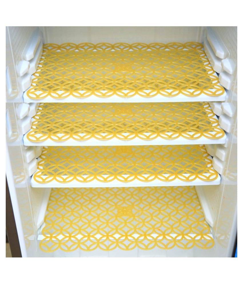E-Retailer - Yellow PVC Fridge Mats (Pack of 4) E-Retailer - Yellow PVC Fridge Mats (Pack of 4)