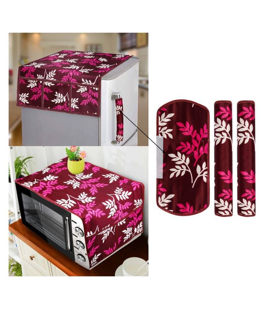     			E-Retailer Set of 5 Polyester Purple Fridge Top Cover