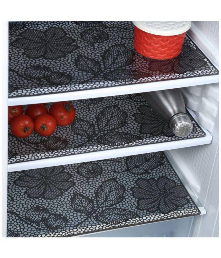     			E-Retailer - Black PVC Fridge  Mats (Pack of 6)