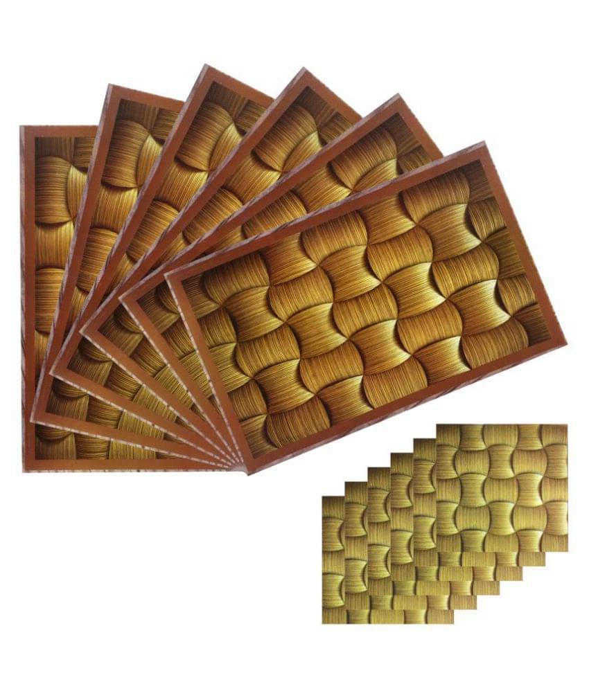 E-Retailer - Brown PVC Fridge Mats (Pack of 6) E-Retailer - Brown PVC Fridge Mats (Pack of 6)