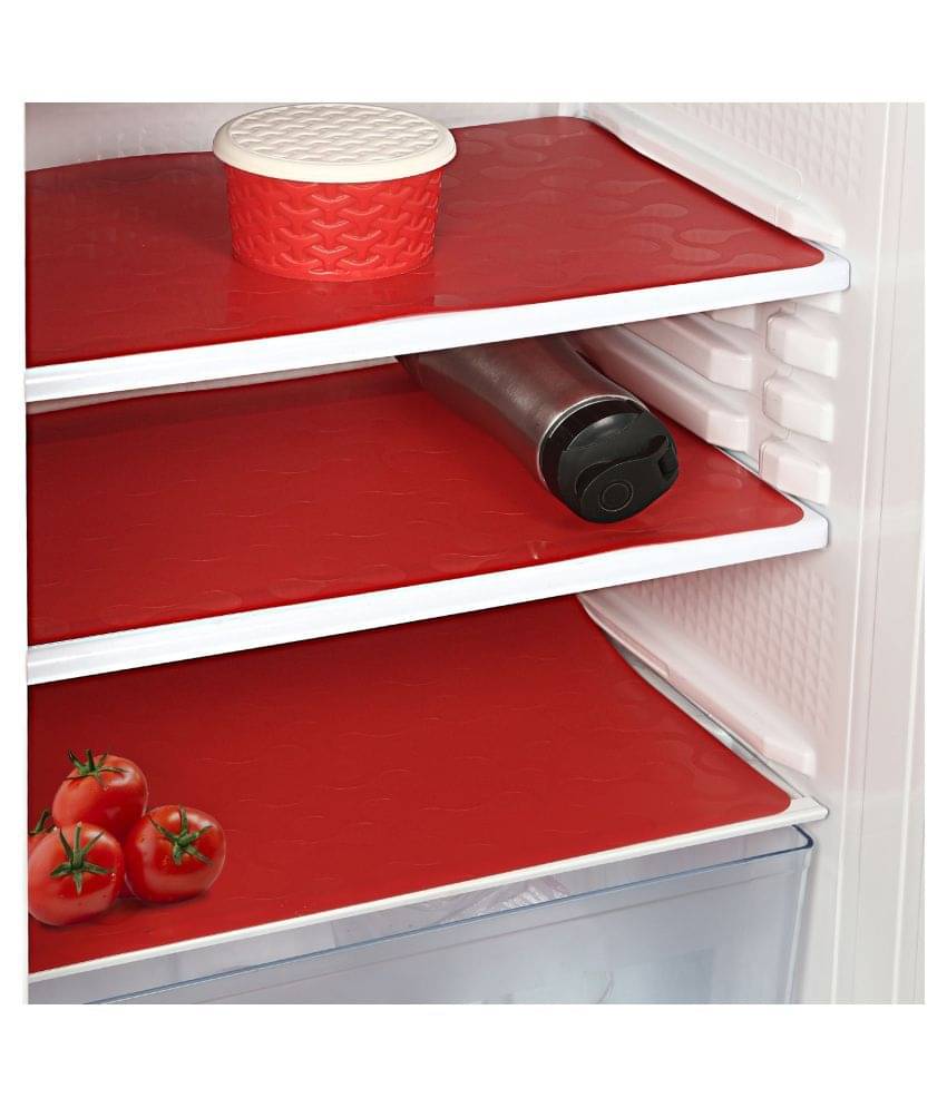     			E-Retailer Set of 6 PVC Pink Fridge Mats