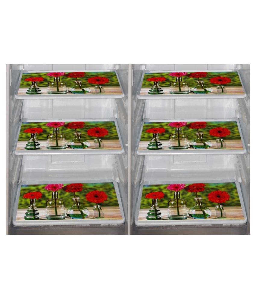 E-Retailer Set of 6 PVC Multi Fridge Mats E-Retailer Set of 6 PVC Multi Fridge Mats
