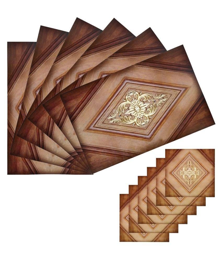     			E-Retailer Set of 6 PVC Brown Fridge Mats
