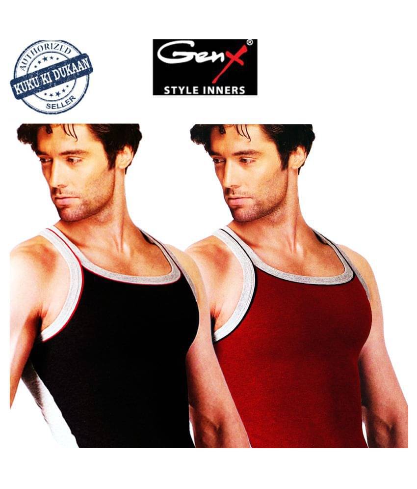 Genx Multi Sleeveless Vests Pack of 2 Genx Multi Sleeveless Vests Pack of 2
