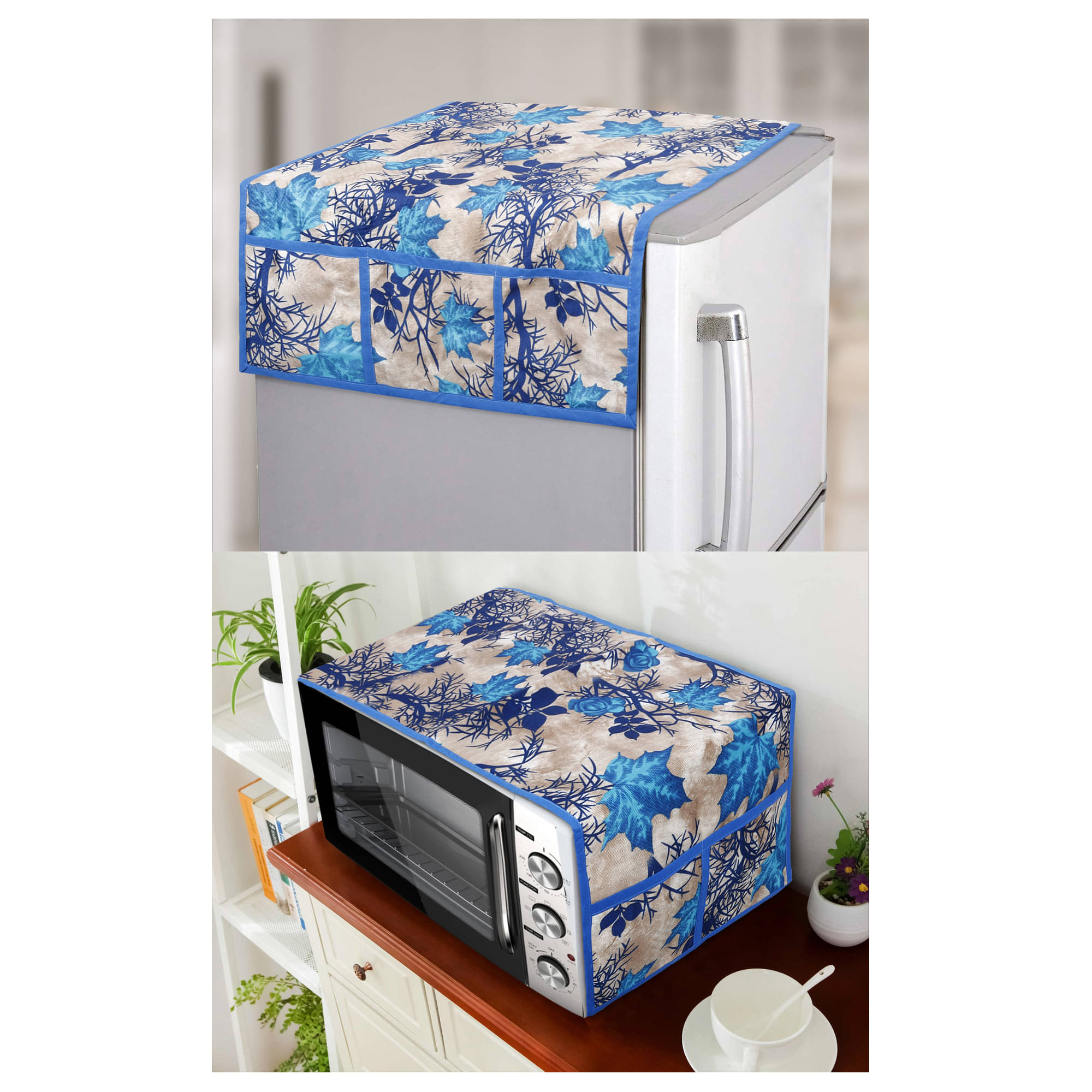 E-Retailer - Multicolor Polyester Fridge Top Cover (Pack of 2) E-Retailer - Multicolor Polyester Fridge Top Cover (Pack of 2)