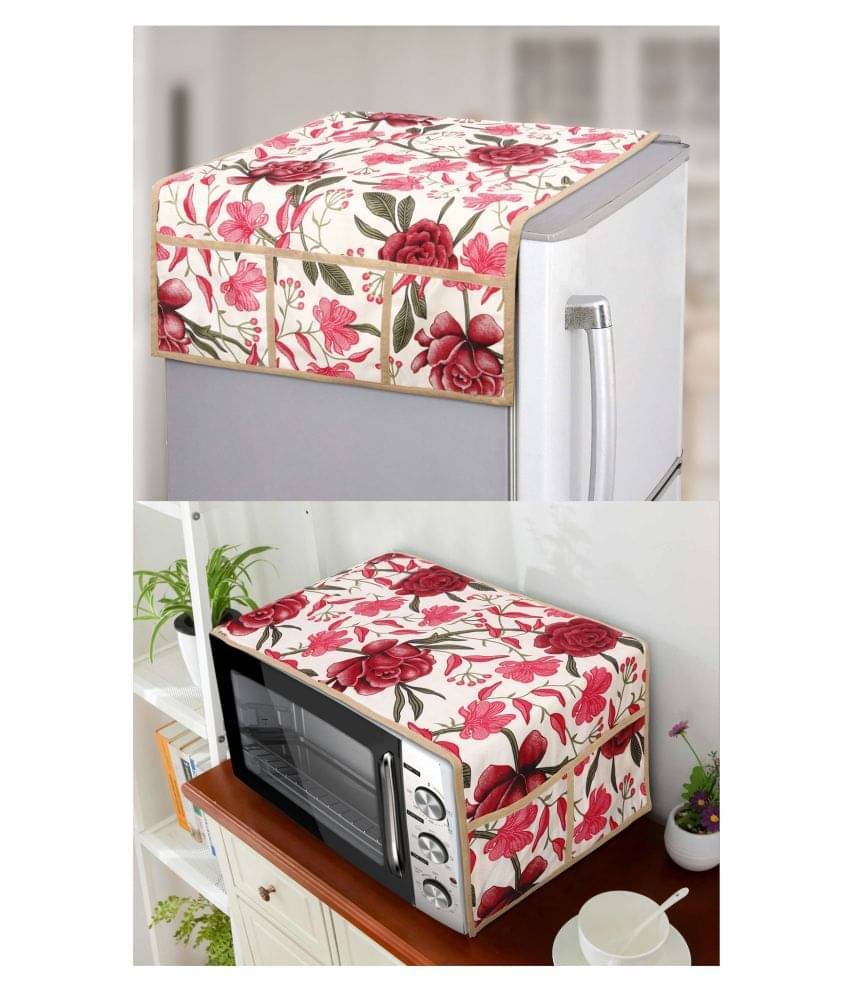 E-Retailer - Multicolor Polyester Fridge Top Cover (Pack of 2) E-Retailer - Multicolor Polyester Fridge Top Cover (Pack of 2)