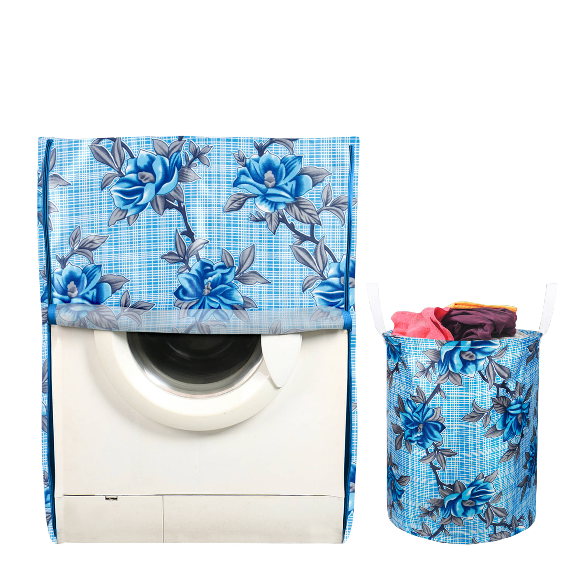 E-Retailer Set of 2 Polyester Blue Washing Machine Cover for Universal 8 kg Front Load E-Retailer Set of 2 Polyester Blue Washing Machine Cover for Universal 8 kg Front Load