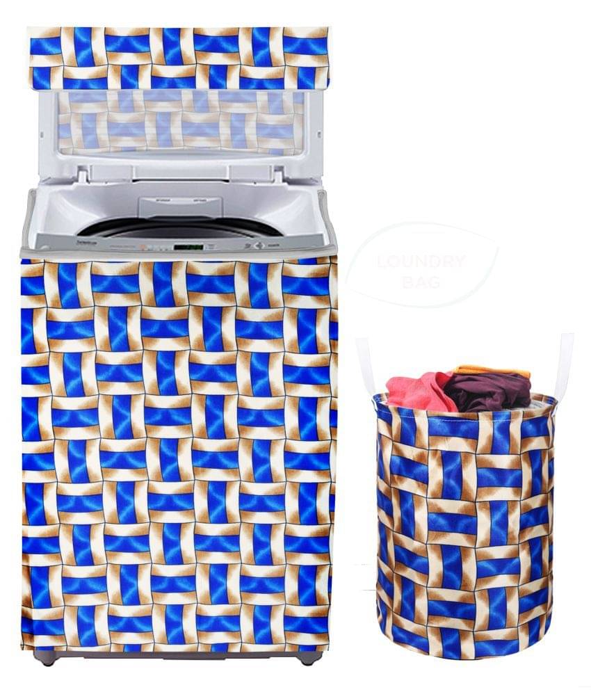 E-Retailer Set of 2 Polyester Blue Washing Machine Cover for Universal 8 kg Top Load E-Retailer Set of 2 Polyester Blue Washing Machine Cover for Universal 8 kg Top Load
