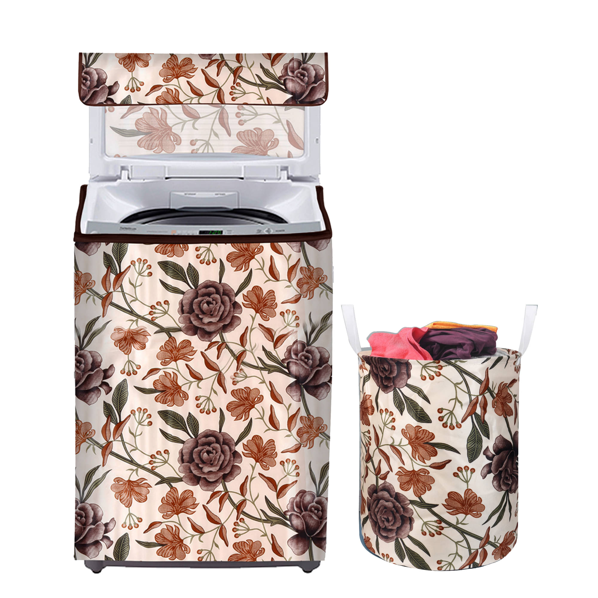 E-Retailer Set of 2 Polyester Multi Washing Machine Cover for Universal 8 kg Top Load E-Retailer Set of 2 Polyester Multi Washing Machine Cover for Universal 8 kg Top Load
