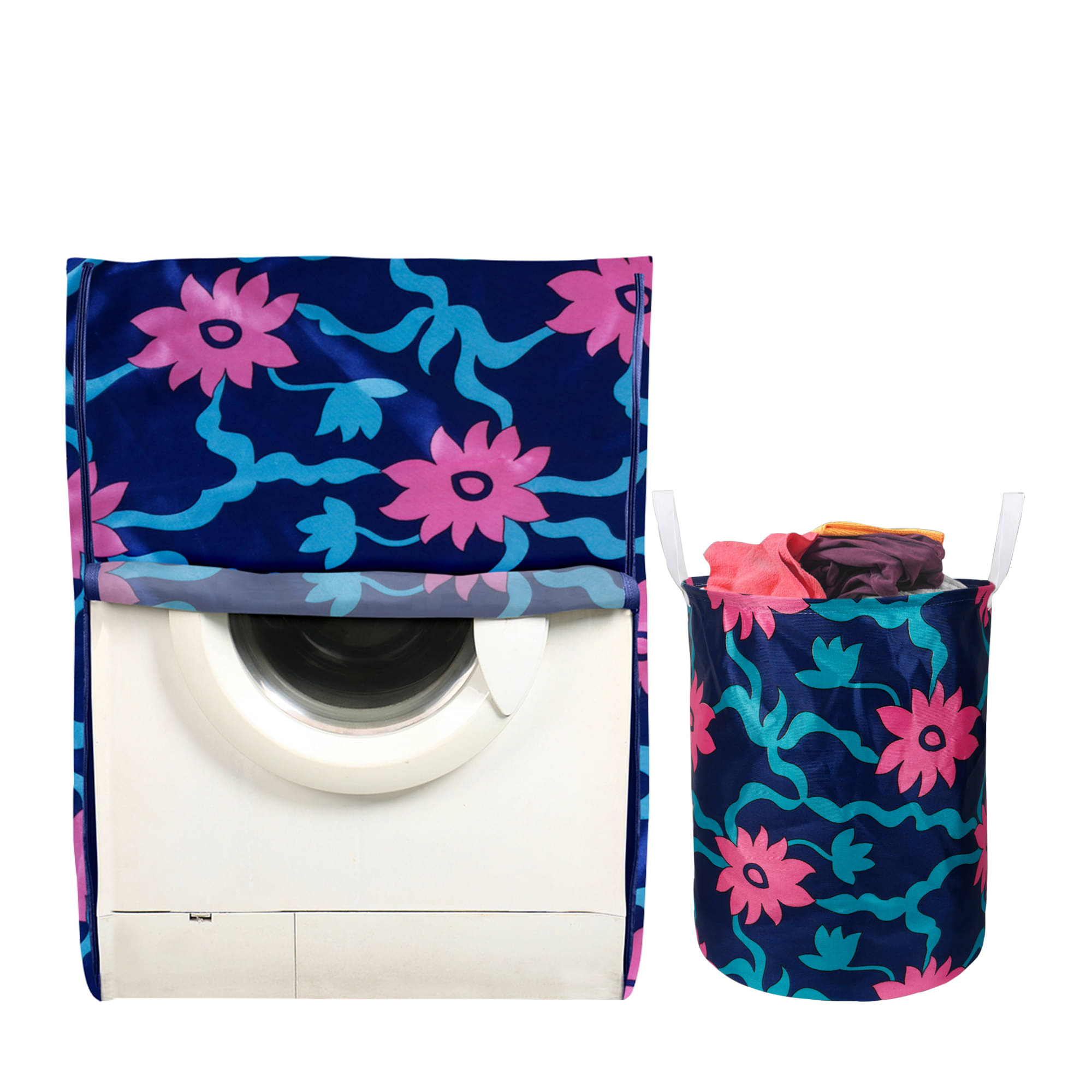 E-Retailer Set of 2 Polyester Blue Washing Machine Cover for Universal 8 kg Front Load E-Retailer Set of 2 Polyester Blue Washing Machine Cover for Universal 8 kg Front Load