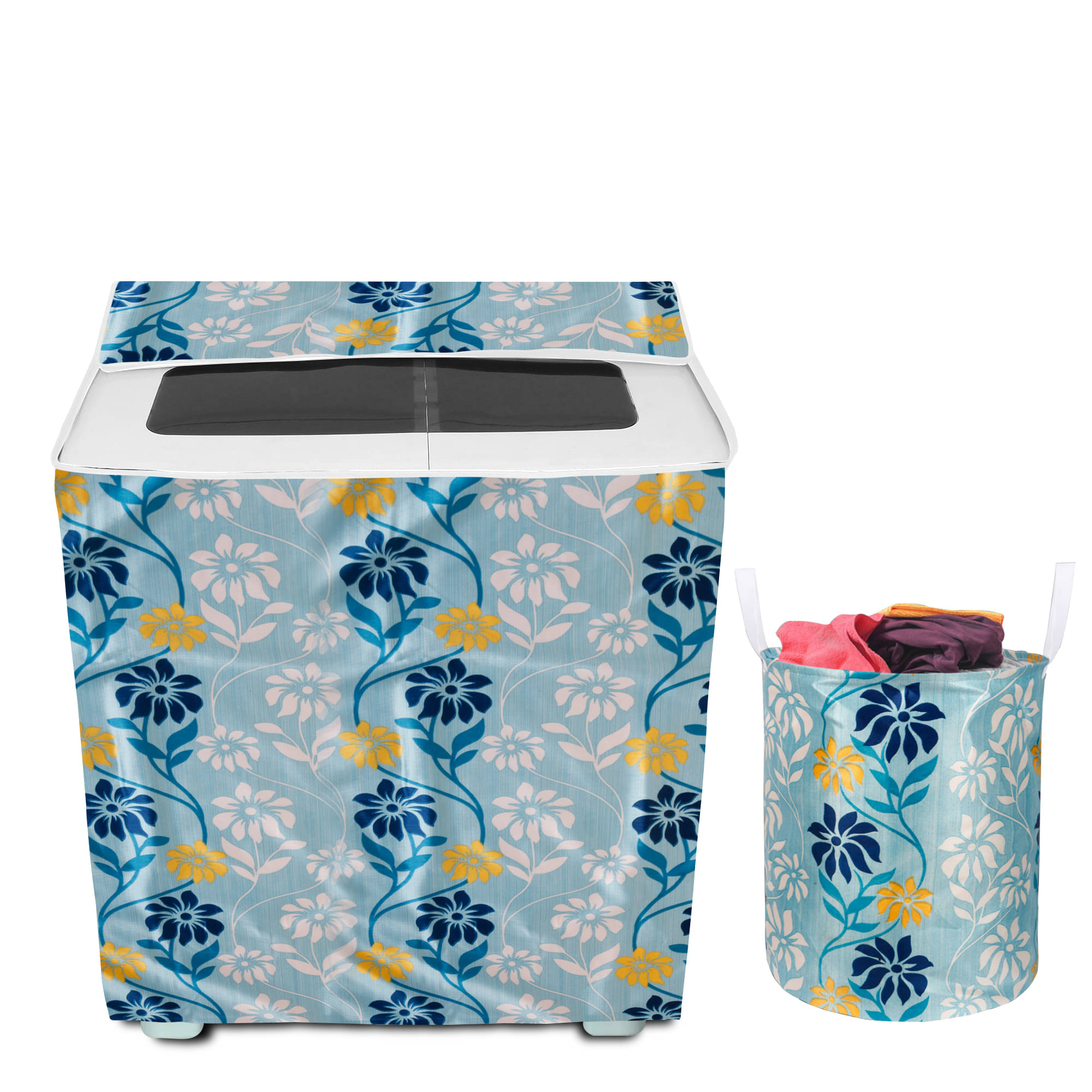 E-Retailer Set of 2 Polyester White Washing Machine Cover for Universal 8 kg Semi-Automatic E-Retailer Set of 2 Polyester White Washing Machine Cover for Universal 8 kg Semi-Automatic
