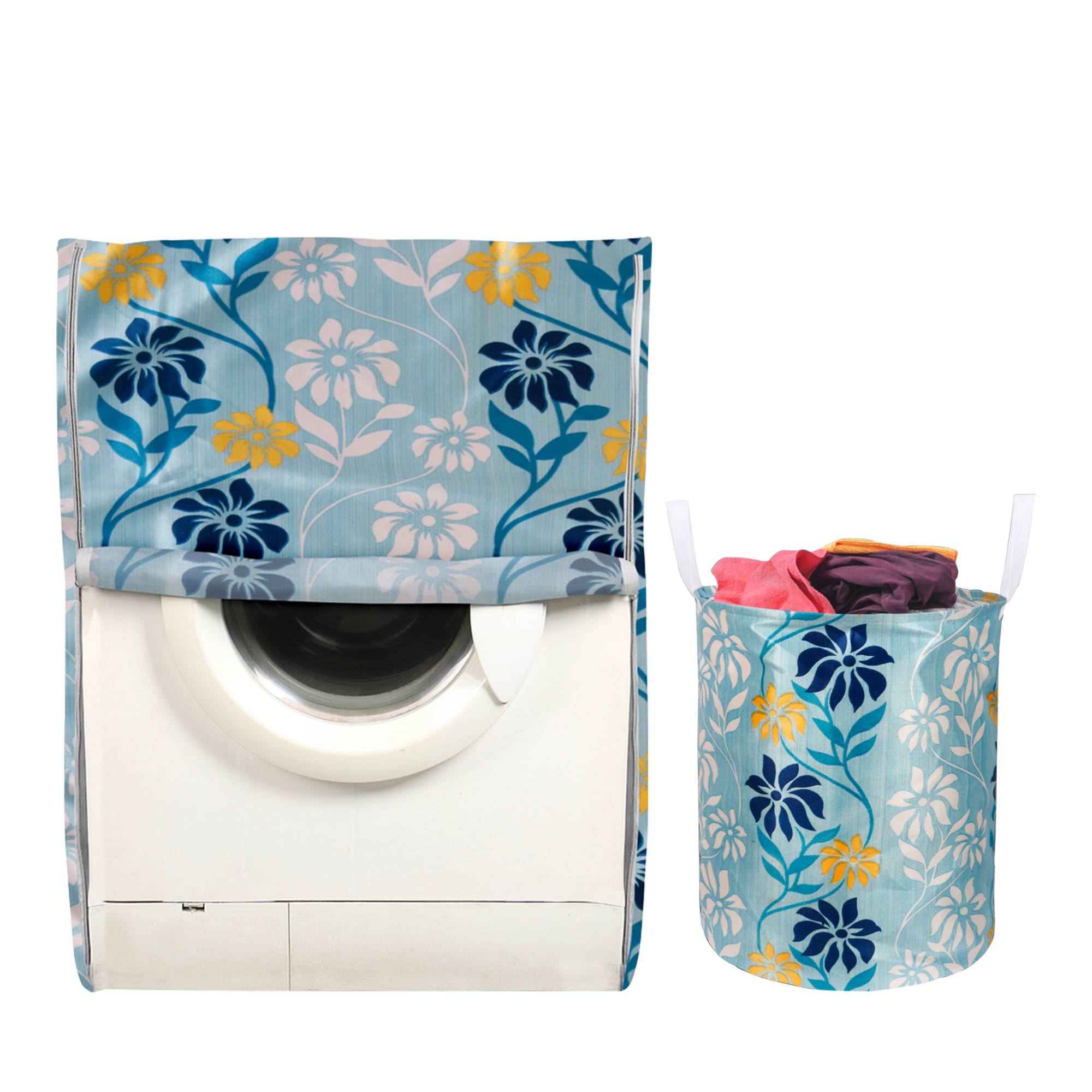 E-Retailer Set of 2 Polyester White Washing Machine Cover for Universal 8 kg Front Load E-Retailer Set of 2 Polyester White Washing Machine Cover for Universal 8 kg Front Load