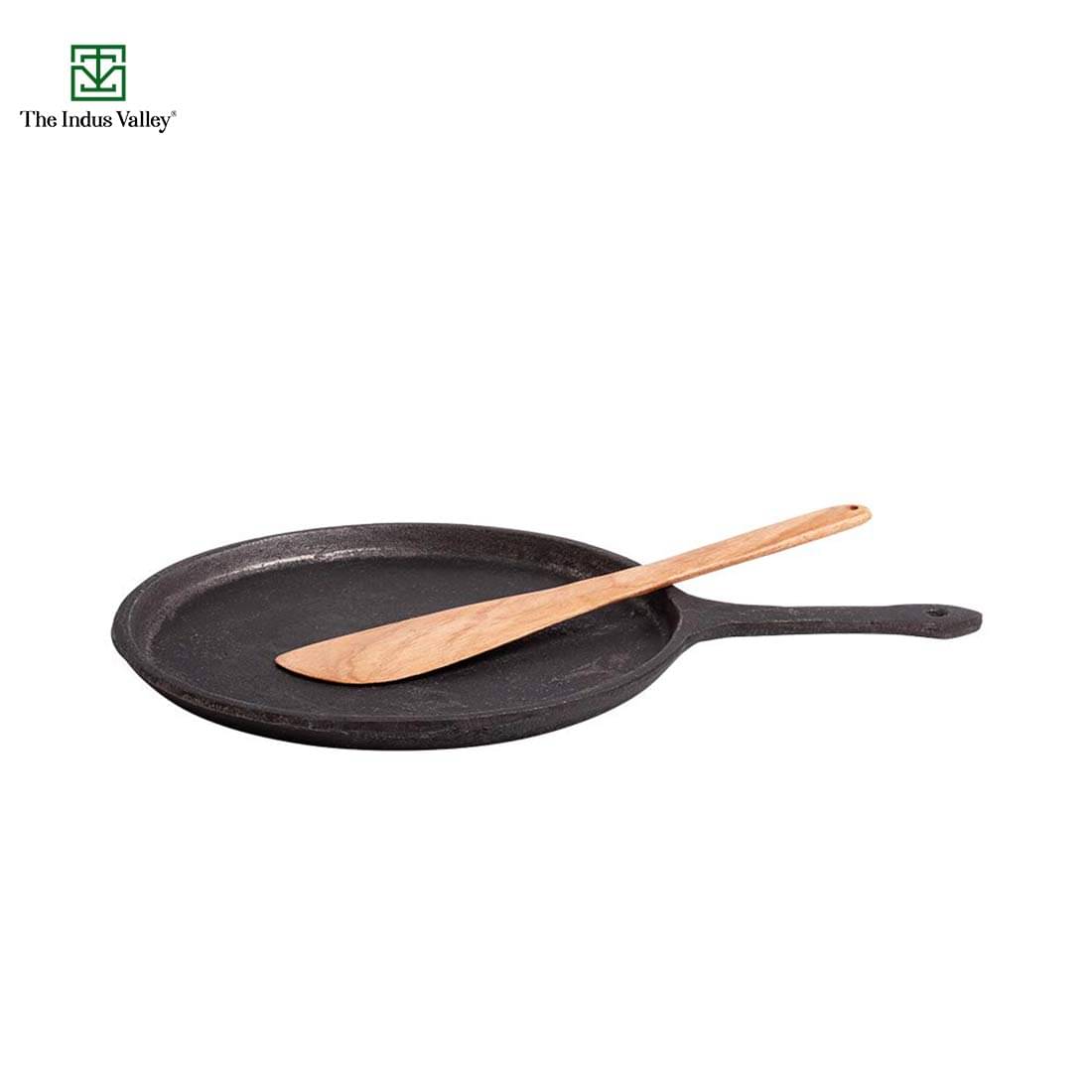     			The Indus Valley Neem Wood Compact Flip Spatula + Cast Iron Tawa