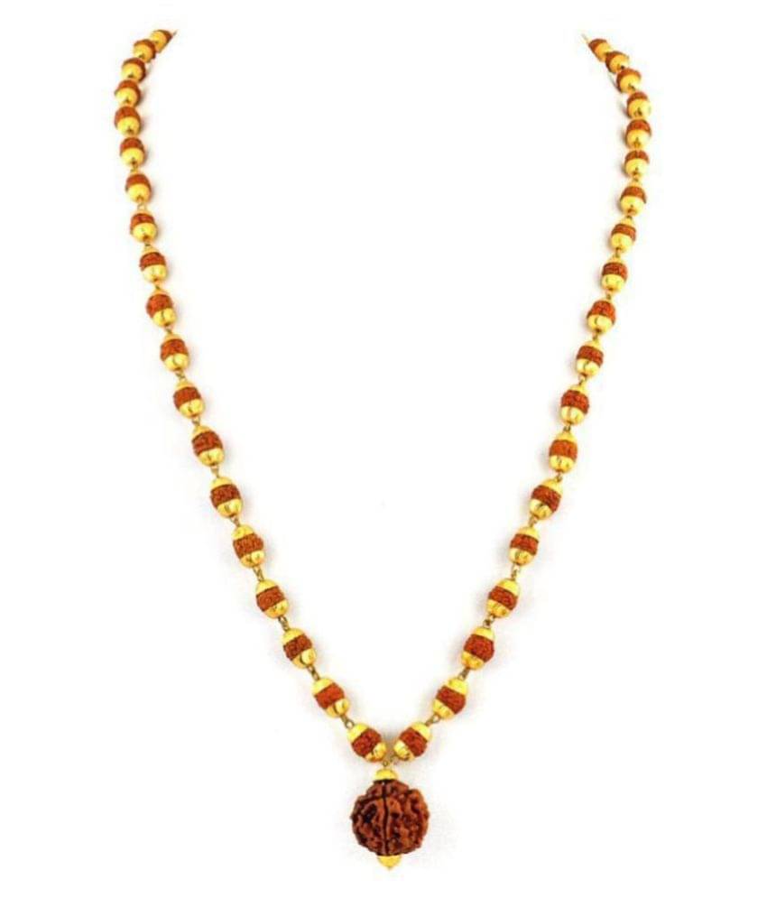 100% Original Certified 5 Mukhi Rudraksha Mala With Gold Plated Cap 100% Original Certified 5 Mukhi Rudraksha Mala With Gold Plated Cap